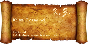 Kiss Zotmund névjegykártya