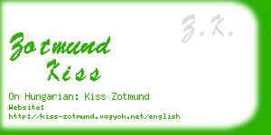 zotmund kiss business card